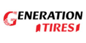 A logo of tire company that is in the picture.